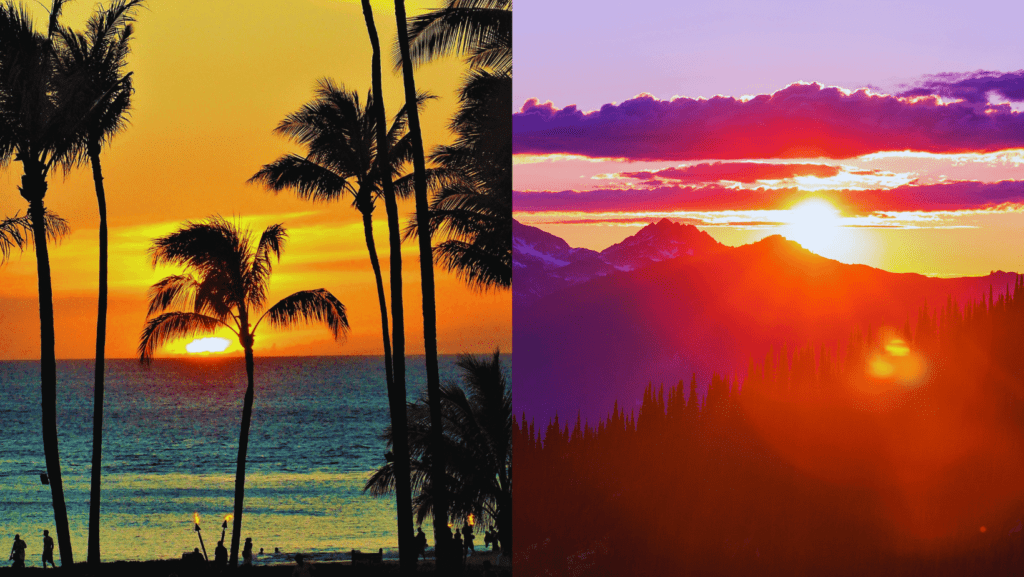 Sunrise vs. Sunset at Haleakala: